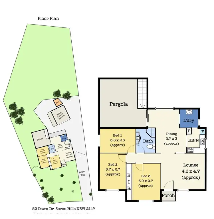 Floorplan of Homely house listing, 52 Dawn Drive, Seven Hills NSW 2147