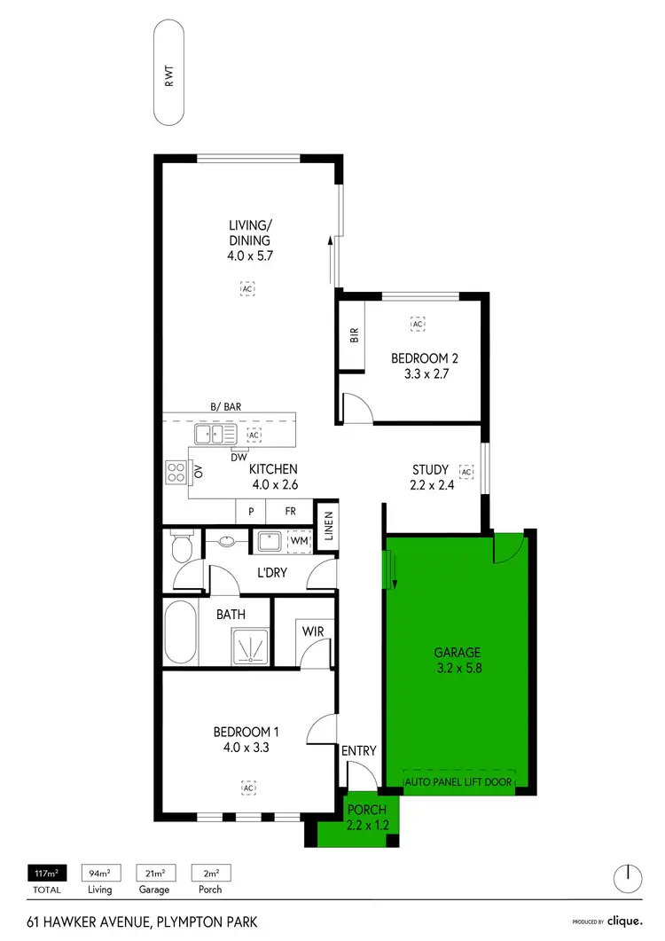 Floorplan of Homely house listing, 61 Hawker Avenue, Plympton Park SA 5038
