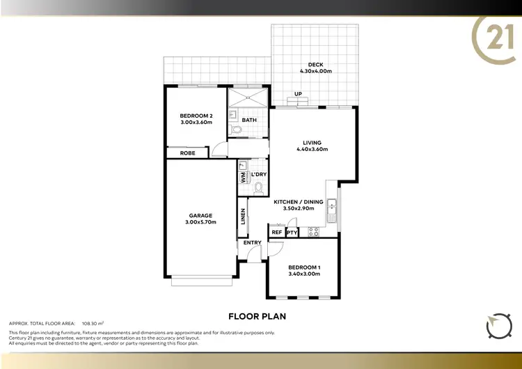 Floorplan of Homely unit listing, 2/46a Martindale Street, Wallsend NSW 2287