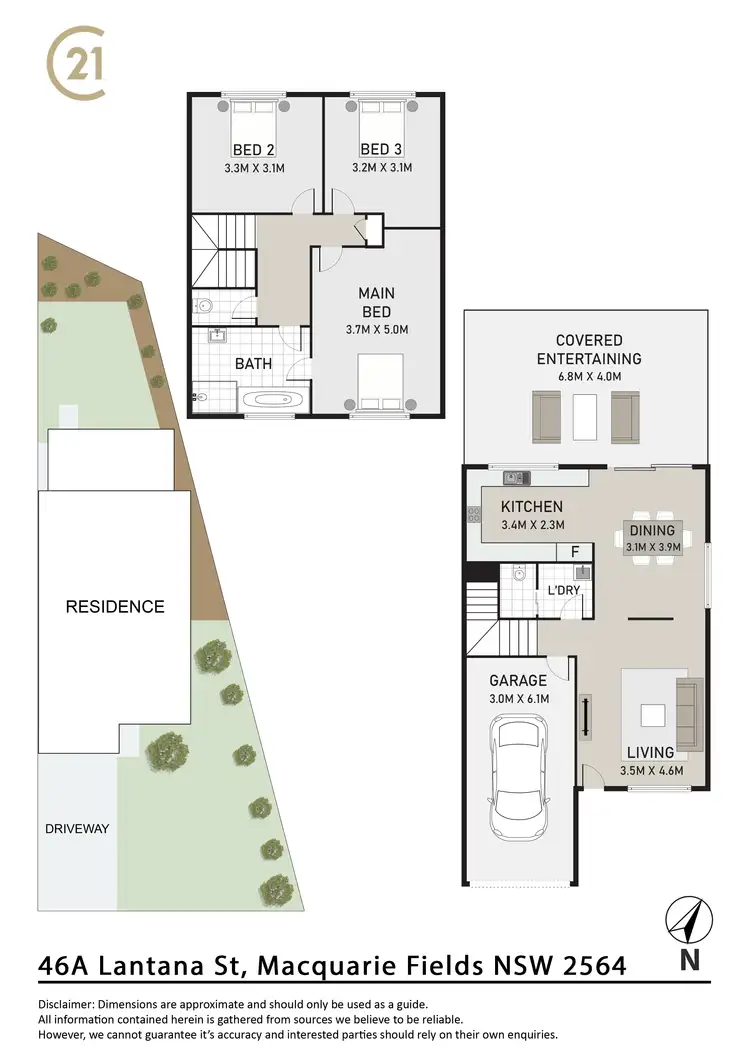 Floorplan of Homely house listing, 46A Lantana Street, Macquarie Fields NSW 2564