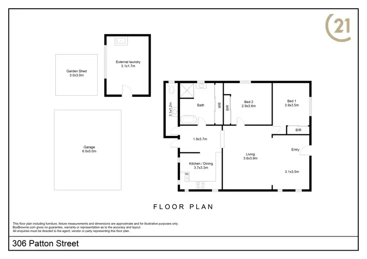 Floorplan of Homely house listing, 306 Patton Street, Broken Hill NSW 2880