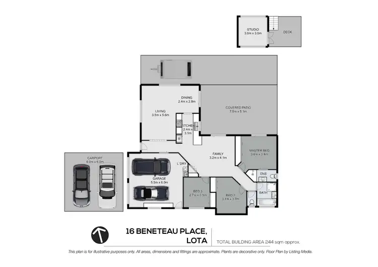 Floorplan of Homely house listing, 16 Beneteau Place, Lota QLD 4179
