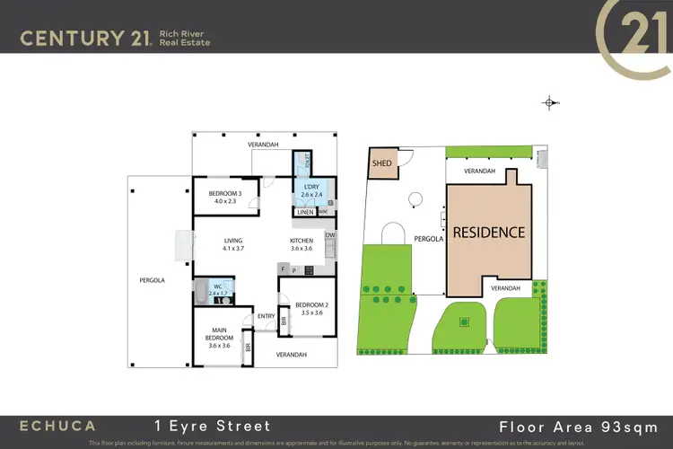 Floorplan of Homely house listing, 1 Eyre Street, Echuca VIC 3564