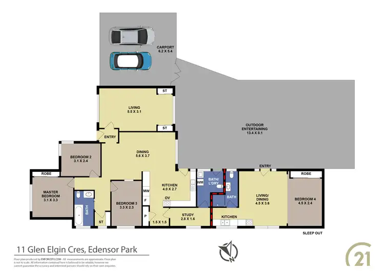 Floorplan of Homely house listing, 11 Glen Elgin Crescent, Edensor Park NSW 2176