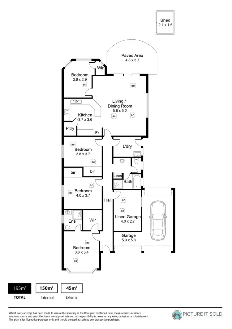 Floorplan of Homely house listing, 6 Hoad Ct, Enfield SA 5085