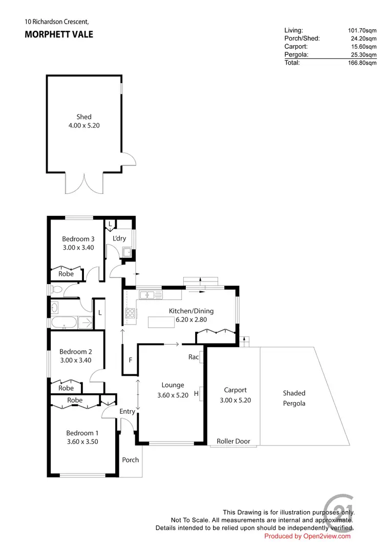 Floorplan of Homely house listing, 10 Richardson Crescent, Morphett Vale SA 5162