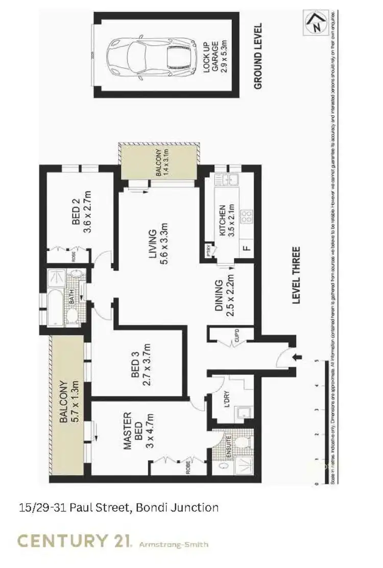 Floorplan of Homely apartment listing, 15/29-31 Paul Street, Bondi Junction NSW 2022