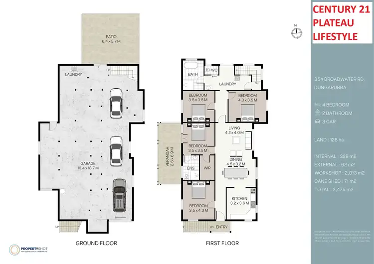 Floorplan of Homely rural property listing, 354 Broadwater Road, Dungarubba NSW 2480