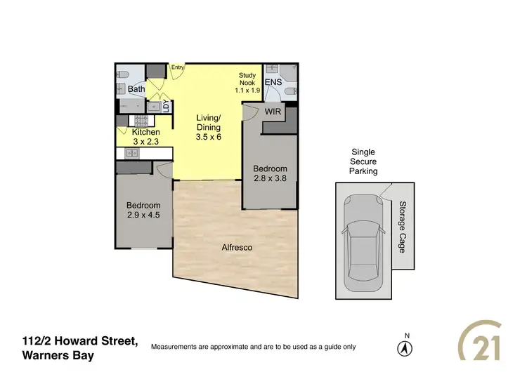 Floorplan of Homely apartment listing, 112/2 Howard Street, Warners Bay NSW 2282