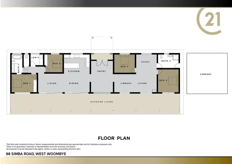 Floorplan of Homely rural property listing, 88 Simba Road, West Woombye QLD 4559