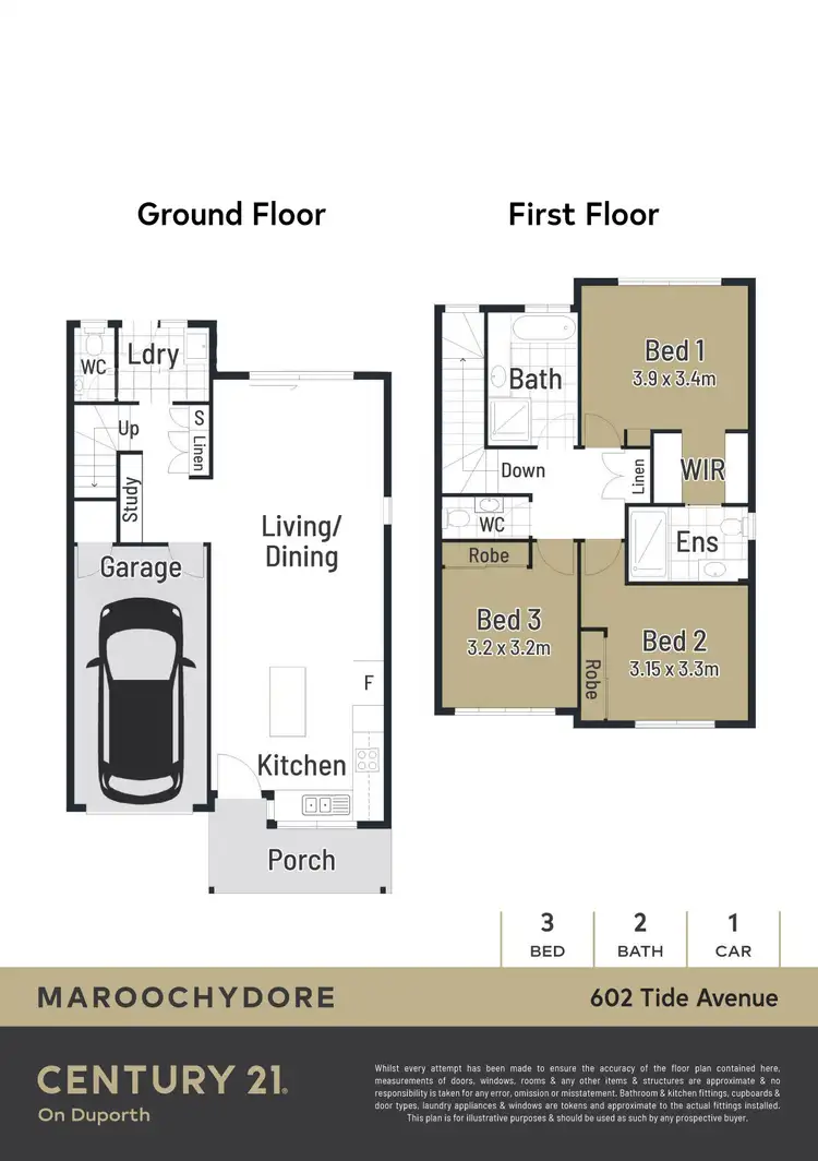Floorplan of Homely townhouse listing, 602 Tide Avenue, Maroochydore QLD 4558