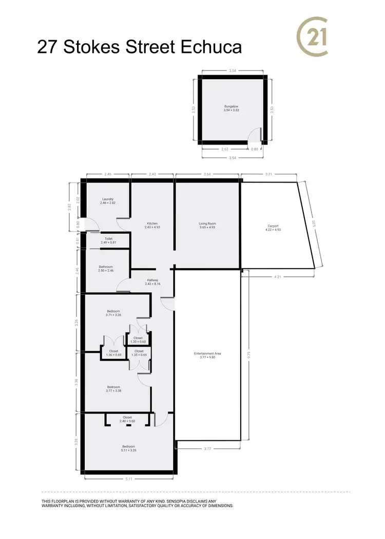 Floorplan of Homely house listing, 27 Stokes Street, Echuca VIC 3564