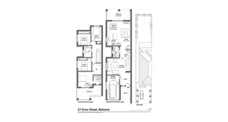 Floorplan of Homely semi-detached listing, 57a Knox Street, Belmore NSW 2192