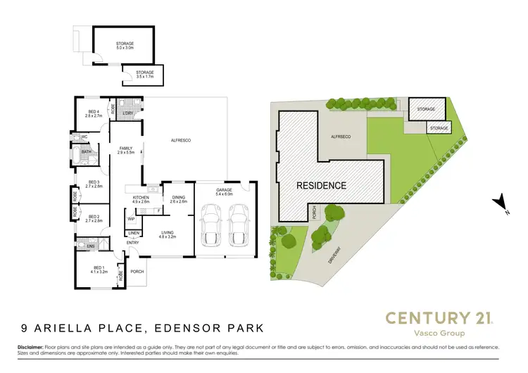Floorplan of Homely house listing, 9 Ariella Place, Edensor Park NSW 2176