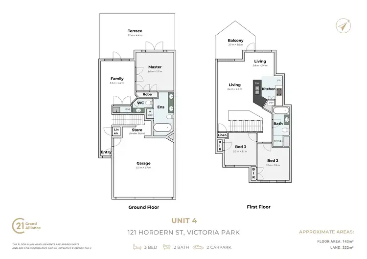 Floorplan of Homely townhouse listing, 4/121 Hordern Street, Victoria Park WA 6100