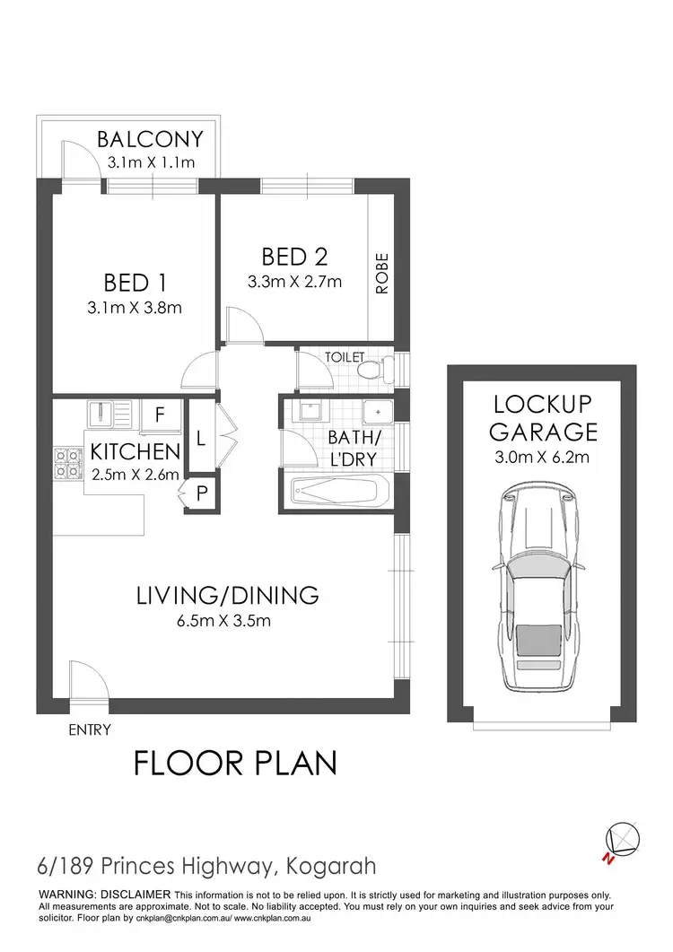 Floorplan of Homely apartment listing, 6/189-191 Princes Highway, Kogarah NSW 2217