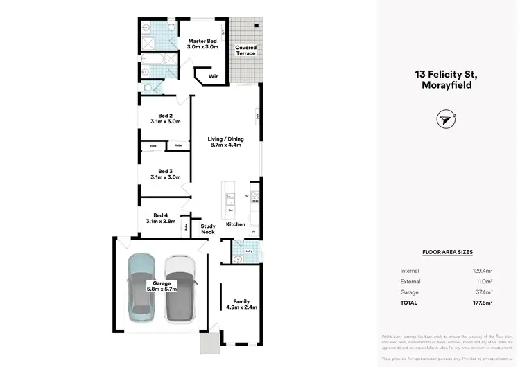 Floorplan of Homely house listing, 13 Felicity Street, Morayfield QLD 4506