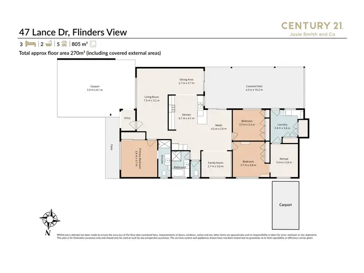 Floorplan of Homely house listing, 47 Lance Drive, Flinders View QLD 4305