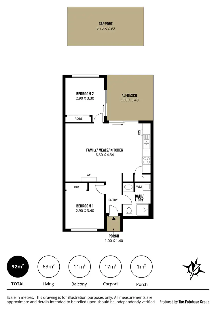 Floorplan of Homely unit listing, 15/7 Passmore Place, Salisbury North SA 5108