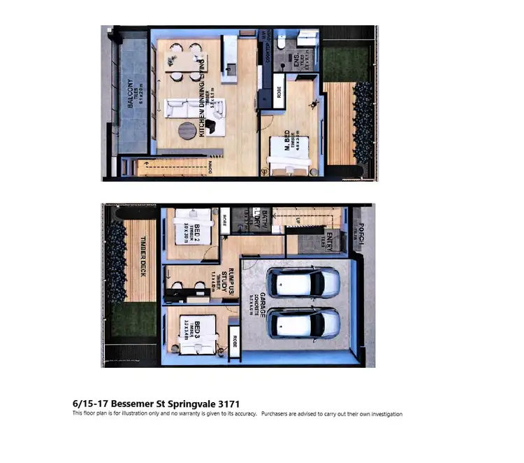 Floorplan of Homely townhouse listing, 6/15-17 Bessemer Street, Springvale VIC 3171