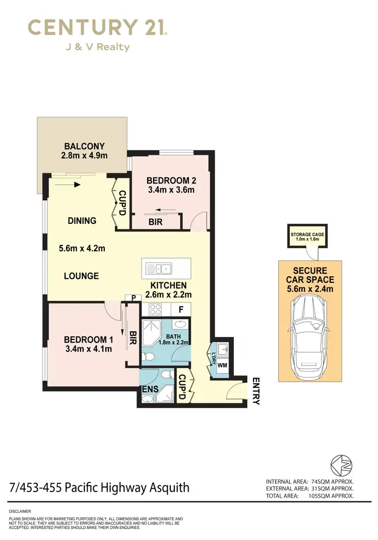 Floorplan of Homely apartment listing, 7/453-455 Pacific Highway, Asquith NSW 2077
