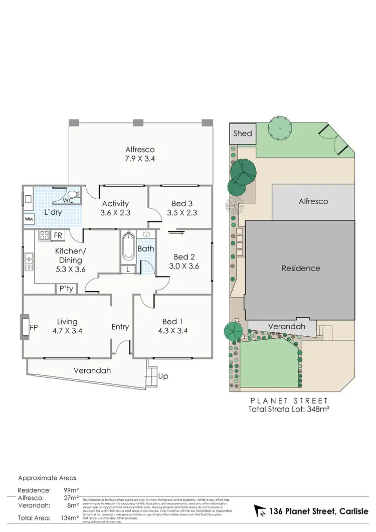 Floorplan of Homely house listing, 136 Planet Street, Carlisle WA 6101