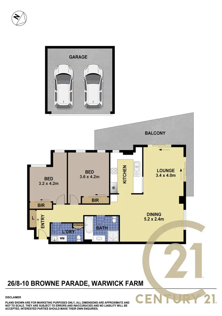 Floorplan of Homely apartment listing, 26/8-10 Browne Parade, Warwick Farm NSW 2170