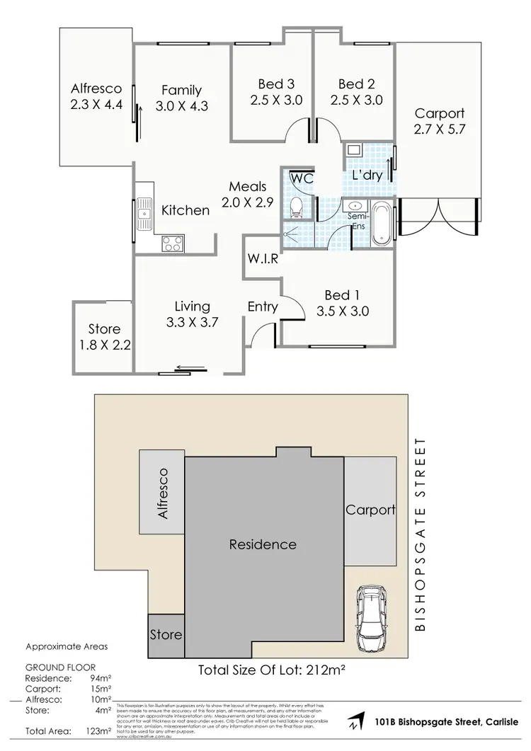 Floorplan of Homely house listing, 101B Bishopsgate Street, Carlisle WA 6101