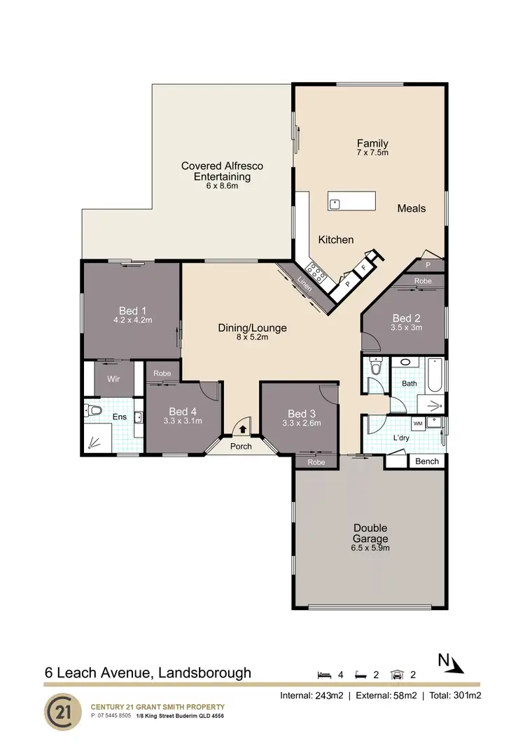 Floorplan of Homely house listing, 6 Leach Avenue, Landsborough QLD 4550