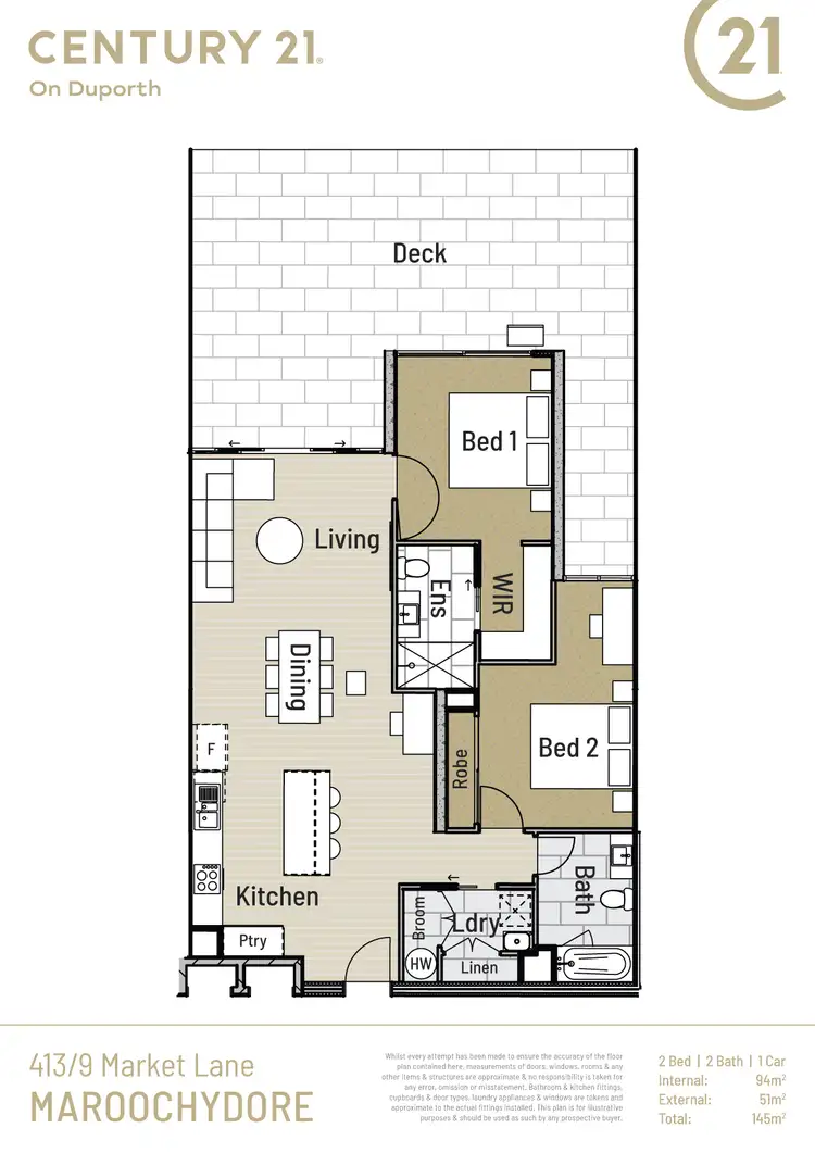 Floorplan of Homely apartment listing, 413/9 Market Lane, Maroochydore QLD 4558