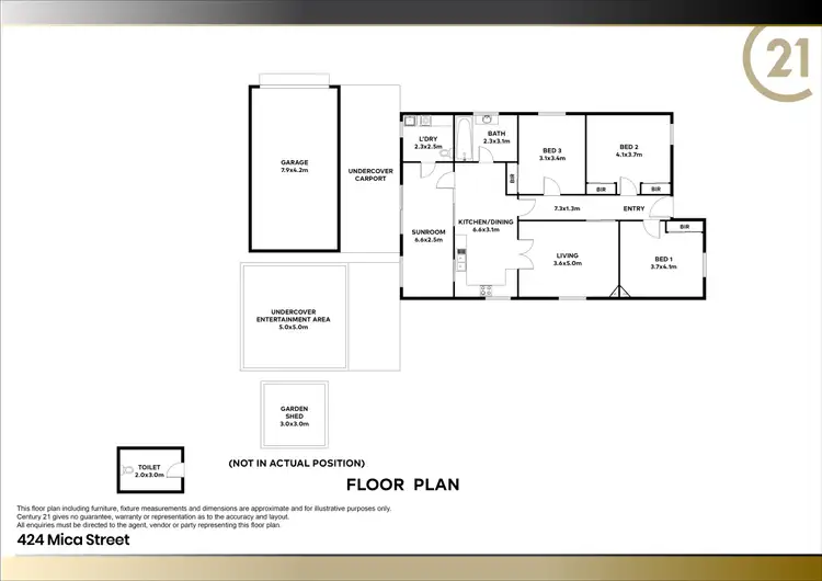 Floorplan of Homely house listing, 424 Mica Street, Broken Hill NSW 2880