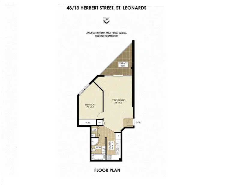 Floorplan of Homely apartment listing, 48/13 Herbert St, St Leonards NSW 2065