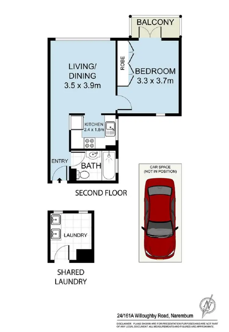 Floorplan of Homely apartment listing, 24/161A Willoughby Road, Naremburn NSW 2065