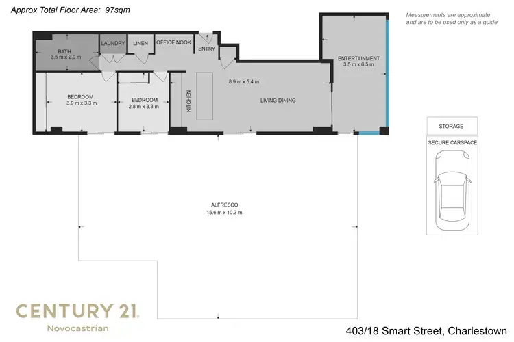 Floorplan of Homely apartment listing, 403/18 Smart Street, Charlestown NSW 2290