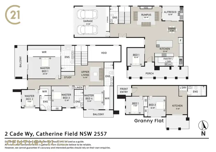 Floorplan of Homely flat listing, 2A Cade Way, Catherine Field NSW 2557