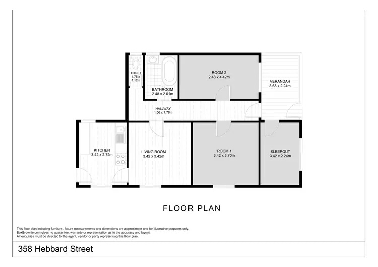Floorplan of Homely house listing, 358 Hebbard Street, Broken Hill NSW 2880