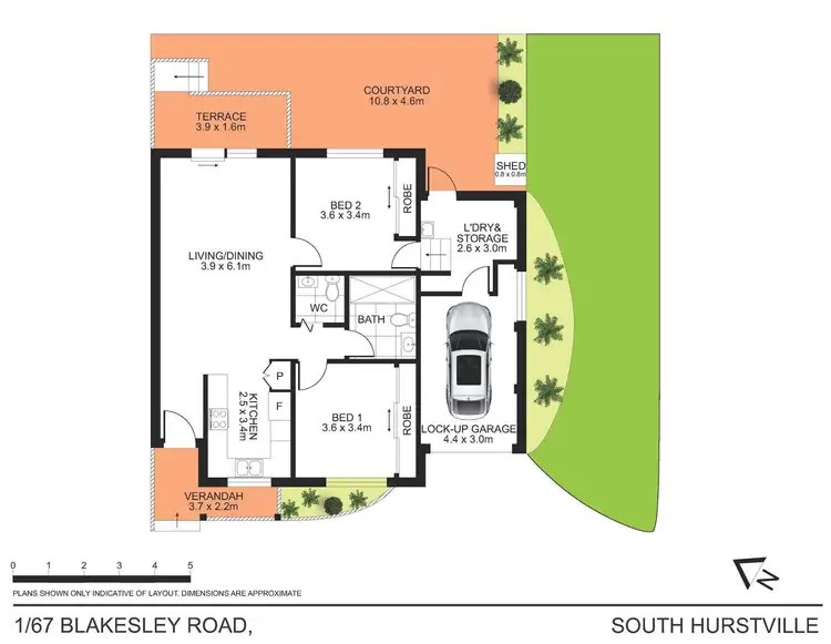 Floorplan of Homely villa listing, 1/67 Blakesley Road, South Hurstville NSW 2221
