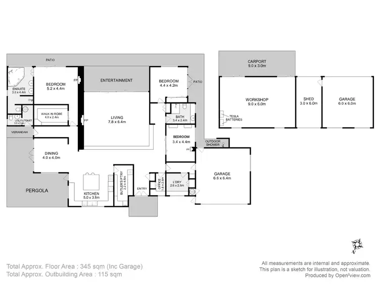 Floorplan of Homely rural property listing, 55 North Huon Road, Ranelagh TAS 7109