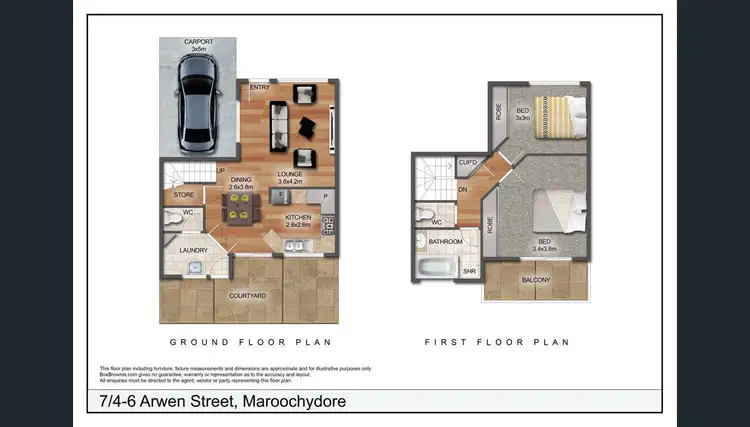 Floorplan of Homely townhouse listing, 7/4-6 Arwen Street, Maroochydore QLD 4558