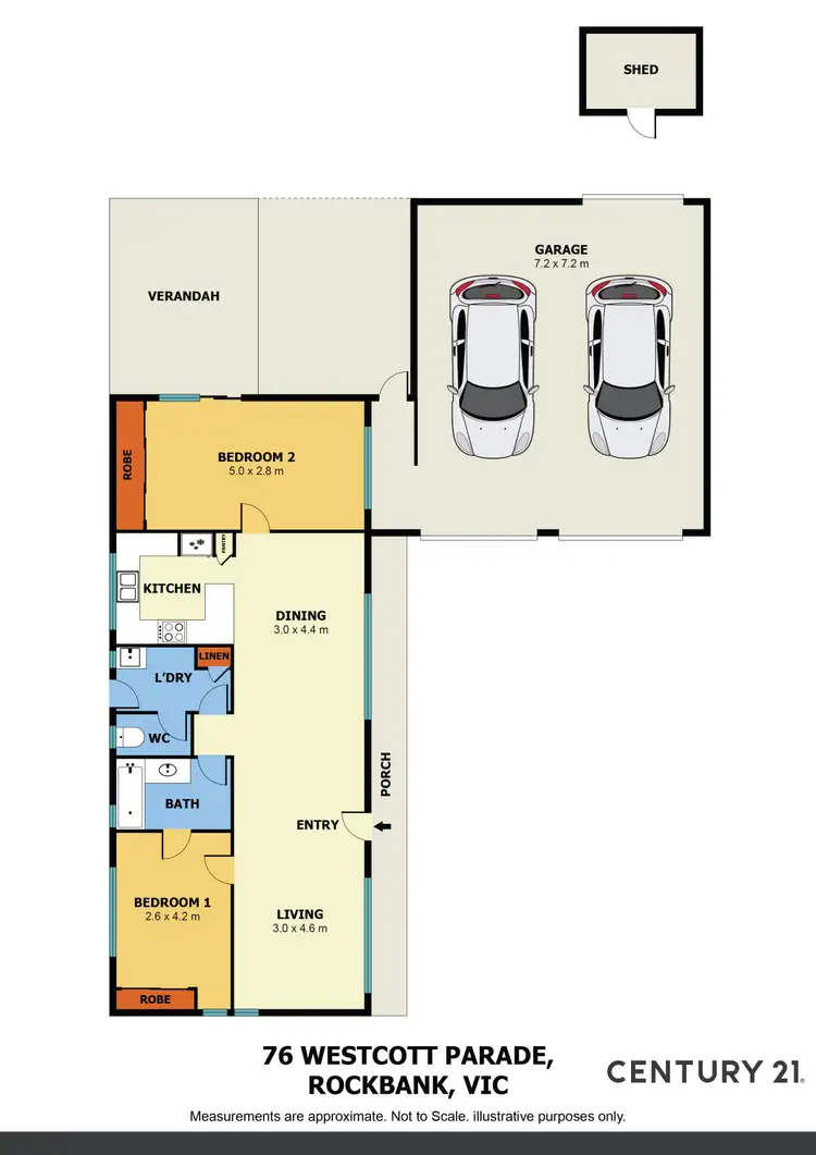 Floorplan of Homely house listing, 76 Westcott Parade, Rockbank VIC 3335