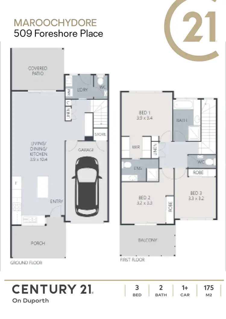 Floorplan of Homely townhouse listing, 509 Foreshore Place, Maroochydore QLD 4558