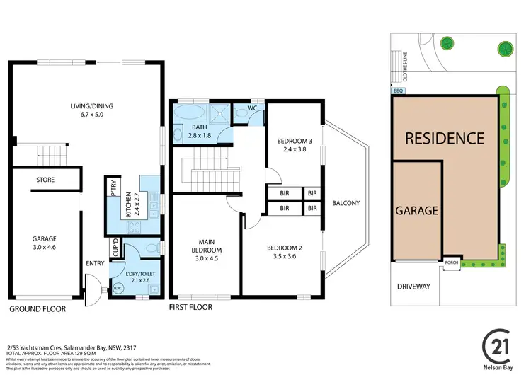 Floorplan of Homely townhouse listing, 3/53 Yachtsman Crescent, Salamander Bay NSW 2317