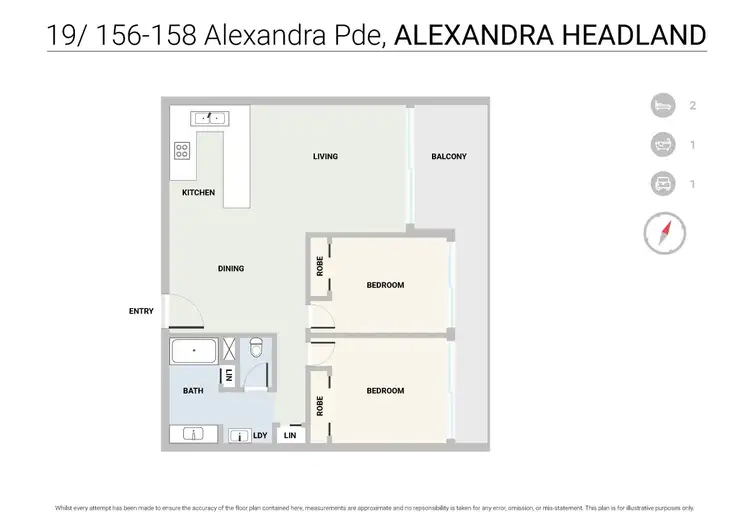 Floorplan of Homely apartment listing, 19/156 Alexandra Parade, Alexandra Headland QLD 4572