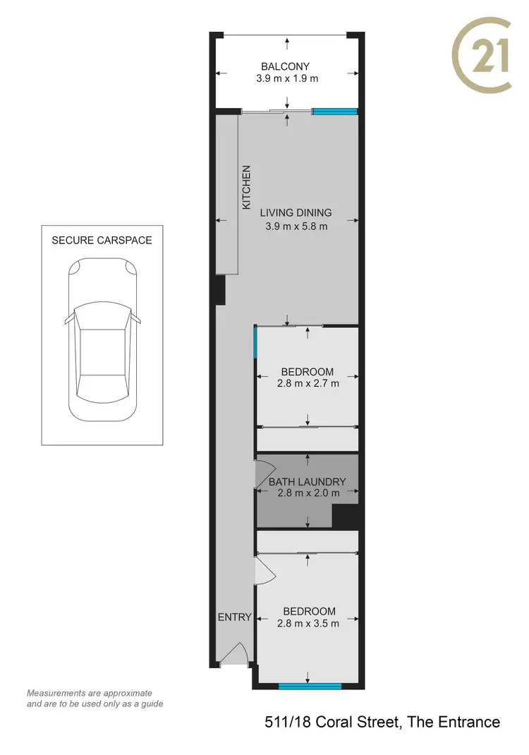 Floorplan of Homely unit listing, 511/18 Coral Street, The Entrance NSW 2261