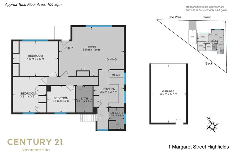 Floorplan of Homely house listing, 1 Margaret Street, Highfields NSW 2289