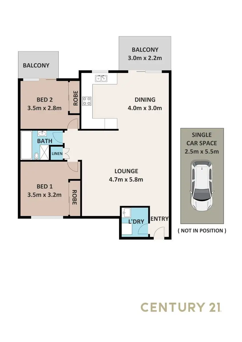 Floorplan of Homely apartment listing, 3/25-27 Fourth Avenue, Blacktown NSW 2148