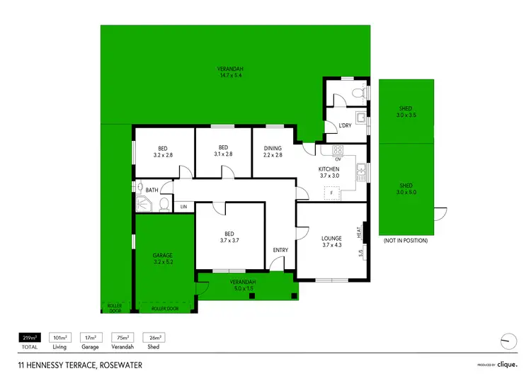 Floorplan of Homely house listing, 11 Hennessy Terrace, Rosewater SA 5013