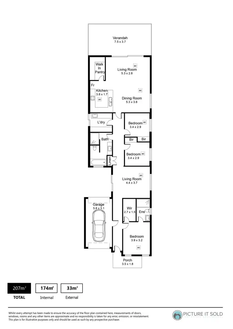 Floorplan of Homely house listing, 8 Darlington Street, Enfield SA 5085