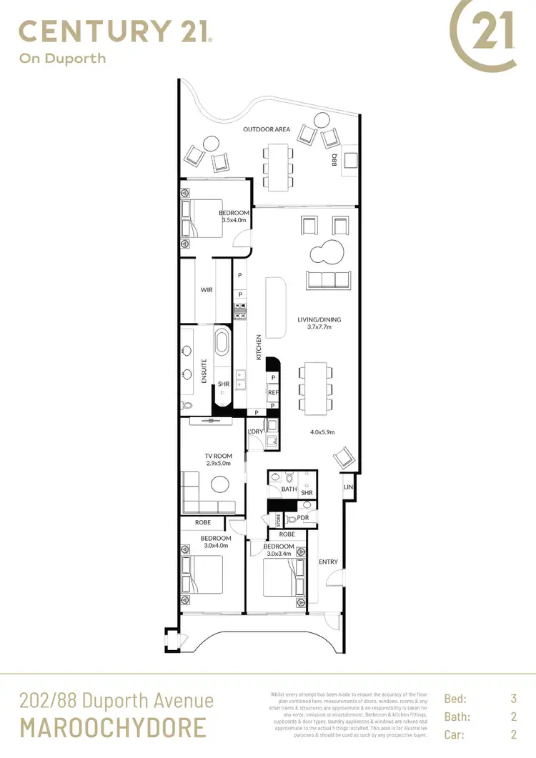 Floorplan of Homely apartment listing, 202/88 Duporth Avenue, Maroochydore QLD 4558