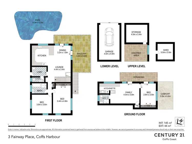 Floorplan of Homely house listing, 3 Fairway Place, Coffs Harbour NSW 2450